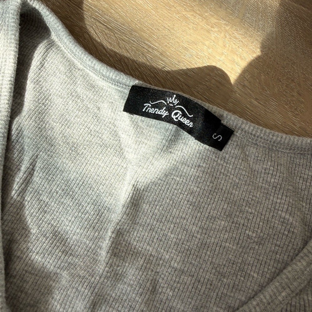 Women's Gray Long Sleeve Sleepwear Set - Picture 7 of 8